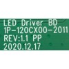 LED DRIVER PARA TV VIZIO / NUMERO DE PARTE M75Q7J03 624A / 1P-120CX00-2011 / M75Q7J03 / 624A / DISPLAY JR745R3HA2Y / MODELO M75Q7-J03 LFTVE2KX